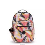 Kipling V4X2B468 abstraktni dopust Seoul nahrbtnik za prenosni računalnik velikosti 15" z velikim potiskom ženske nahrbtniki za prenosnike