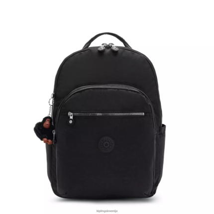 Kipling V4X2B488 pravi črni ton Seoul ekstra velik 17" nahrbtnik za prenosni računalnik ženske nahrbtniki za prenosnike