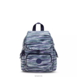Kipling V4X2B497 črtaste črte city ​​pack mini nahrbtnik s potiskom ženske mini vrečke