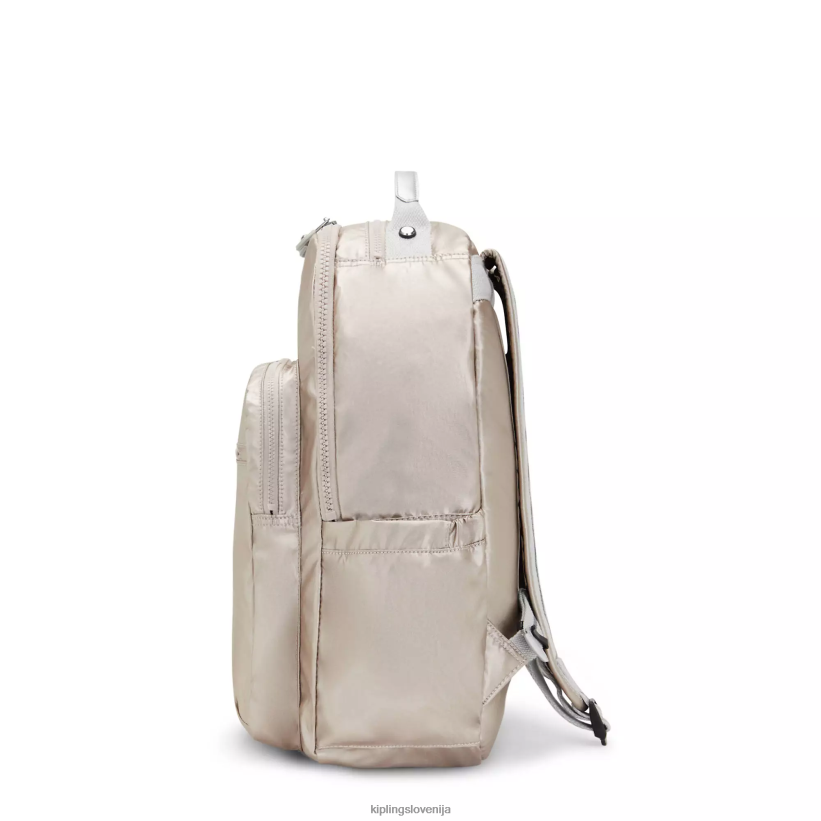 Kipling V4X2B503 kovinski sijaj Seoul velik kovinski 15" nahrbtnik za prenosni računalnik ženske nahrbtniki za prenosnike - slika 5