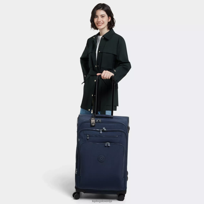 Kipling V4X2B522 modra modra youri spin srednje velika prtljaga na 4 kolesih ženske vozna prtljaga - slika 4