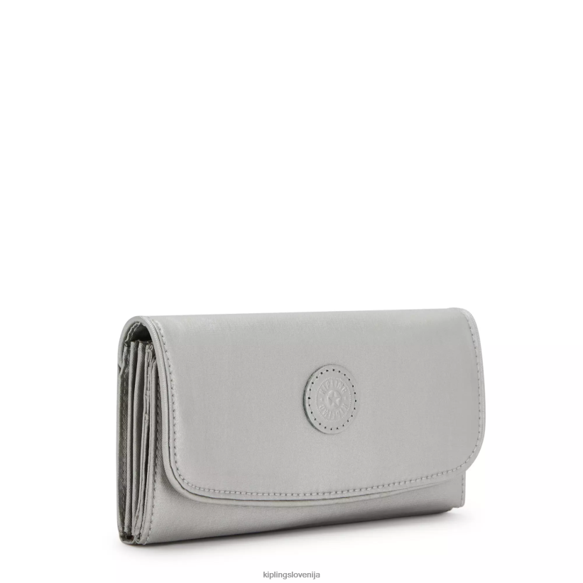 Kipling V4X2B549 svetlo kovinsko Money Land kovinska denarnica na zaponko ženske denarnice in zapestnice - slika 2