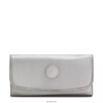 Kipling V4X2B549 svetlo kovinsko Money Land kovinska denarnica na zaponko ženske denarnice in zapestnice