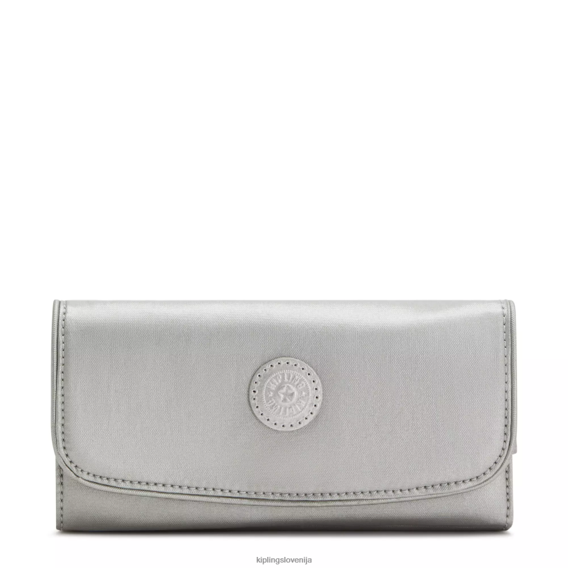 kipling_v4x2b549_svetlo_kovinsko_money_land_kovinska_denarnica_na_zaponko_zenske_denarnice_in_zapestnice.png Kipling V4X2B549 svetlo kovinsko Money Land kovinska denarnica na zaponko ženske denarnice in zapestnice - slika 1