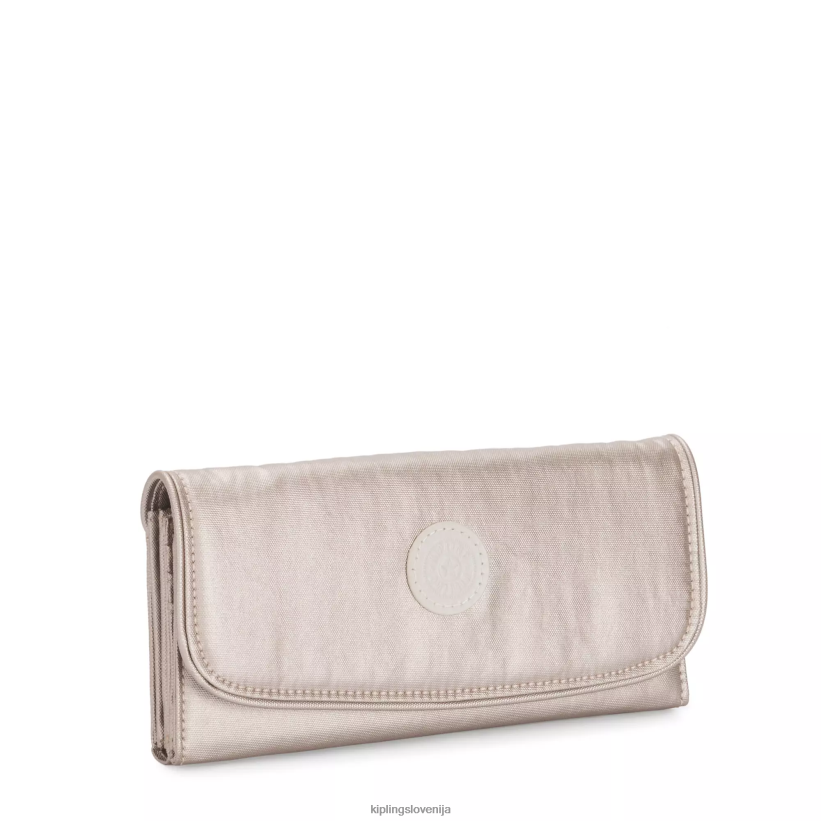 Kipling V4X2B550 kovinski sijaj Money Land kovinska denarnica na zaponko ženske denarnice in zapestnice - slika 2