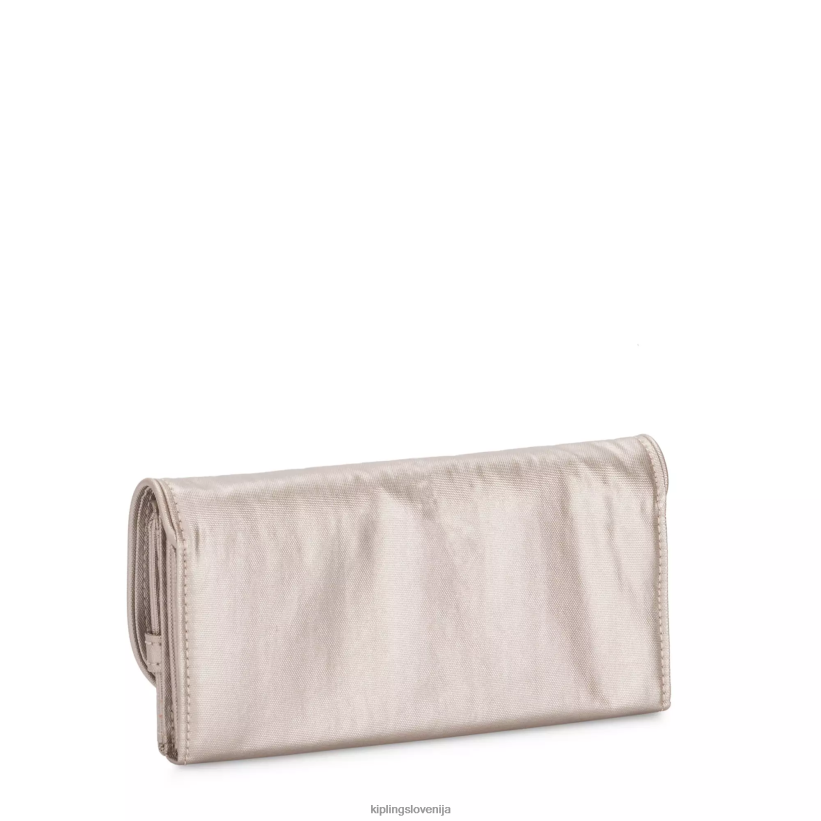 Kipling V4X2B550 kovinski sijaj Money Land kovinska denarnica na zaponko ženske denarnice in zapestnice - slika 4