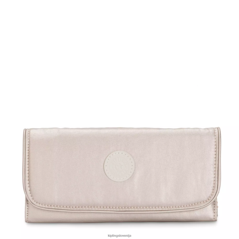 Kipling V4X2B550 kovinski sijaj Money Land kovinska denarnica na zaponko ženske denarnice in zapestnice - slika 1
