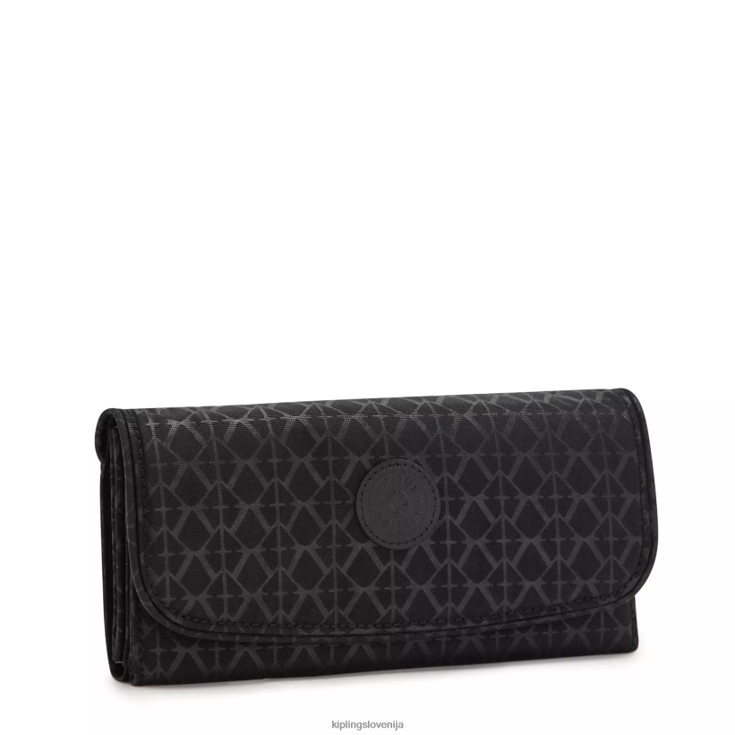 Kipling V4X2B553 vtisnjen podpis Money Land potiskana snap denarnica ženske denarnice in zapestnice - slika 2