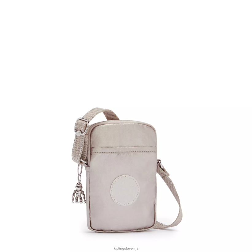 Kipling V4X2B59 kovinski sijaj tally kovinska torba za telefon čez ramo ženske torbice za čez ramo - slika 2