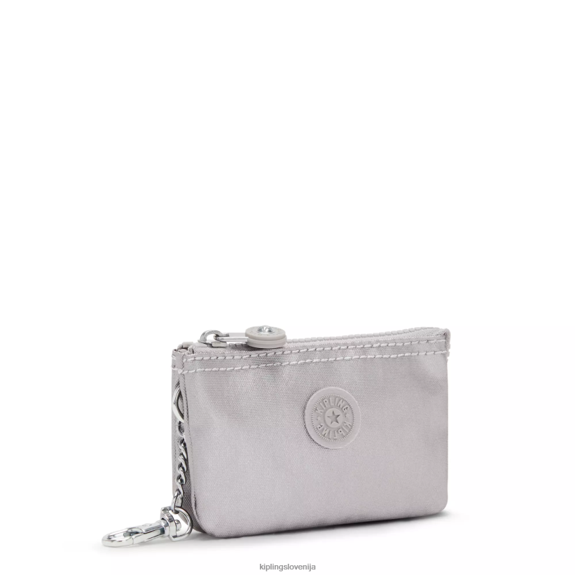 Kipling V4X2B609 gladka srebrna kovina creativity mini torbica kovinski obesek za ključe ženske obeski za ključe - slika 2