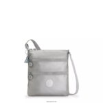 Kipling V4X2B96 svetlo kovinsko keiko kovinska mini torbica za čez ramo ženske mini vrečke