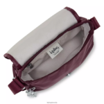 Kipling V4X2B99 bordo lak sabian kovinska mini torbica čez ramo ženske mini vrečke - slika 3