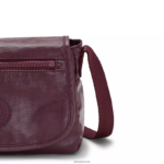 Kipling V4X2B99 bordo lak sabian kovinska mini torbica čez ramo ženske mini vrečke - slika 5